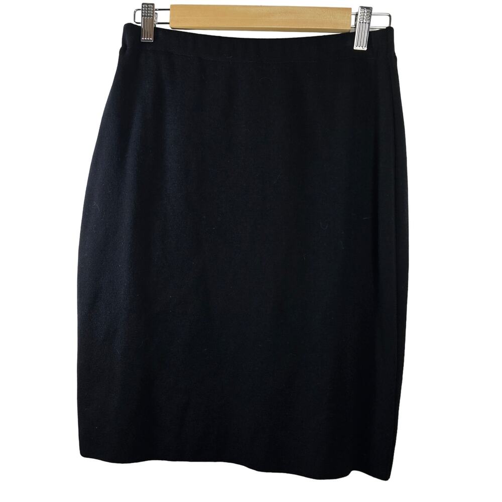 Stizzoli Black Pull-on Pencil Skirt Size 42 made in Italy